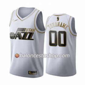 Camiseta Hombre NBA Utah Jazz Personalizadas 2019-20 Nike Blanco Golden Edition Swingman